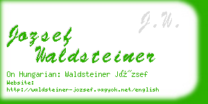 jozsef waldsteiner business card